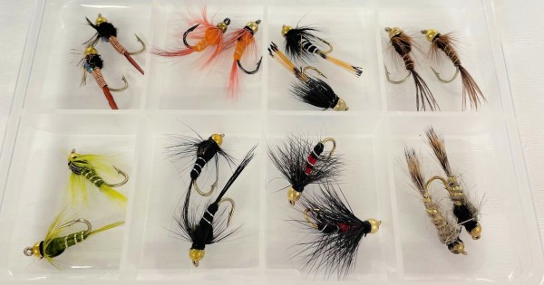Goldhead Trout Flies - 6 Pack GH Bibio Nymphs - Mixed Sizes 10 & 12 By Troutflies UK